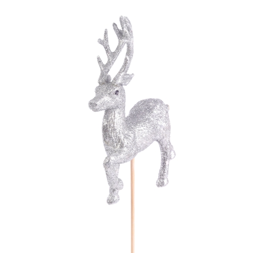 Figurka Renifer na Piku 13x9cm - Srebrny