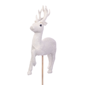 Figurka Renifer na Piku 13x9cm - Biały