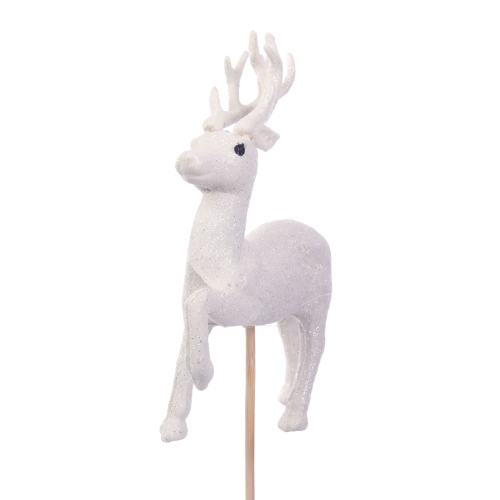 Figurka Renifer na Piku 13x9cm - Biały
