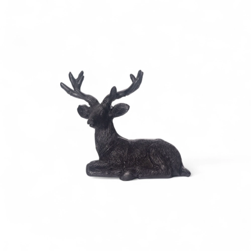 Figurka Renifer Leżący 10x8cm - Czarny