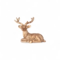 Figurka Renifer Leżący 10x8cm - Złoty