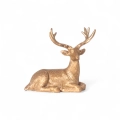 Figurka Renifer Leżący 13x12cm - Złoty
