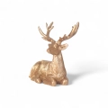 Figurka Renifer Leżący 13x12cm - Złoty