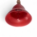 Dzwonek Metalowy na Sznurku 14cm - Czerwony
