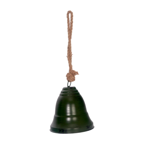 Dzwonek Metalowy na Sznurku 21cm - Zielony