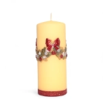 Świeca Girlanda Słupek 7x17cm - Kremowy