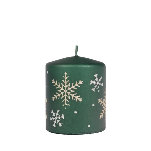 Świeca Frost Słupek 8x9cm - Zielony