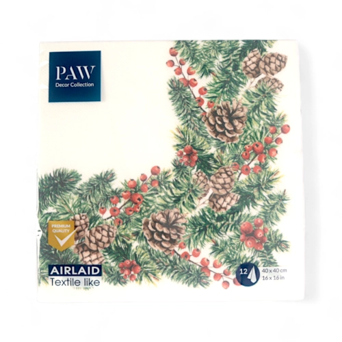 Serwetki PAW Professional Airlaid Winter Branches kpl. 12szt 