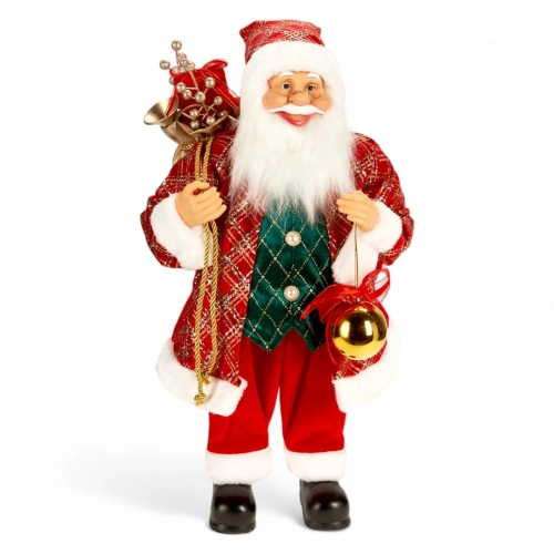 Figurka Dekoracyjna Mikołaj z Bombką 60cm