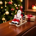 Figurka Świąteczna Mikołaj na Sankach 21cm