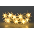 Girlanda LED Gwiazdy 4,5cm 10szt -  Ciepły Biały