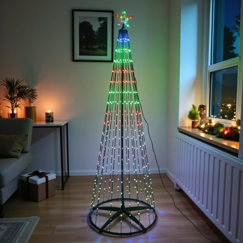 Choinka Dekoracyjna LED RGB 210cm 370 Diod
