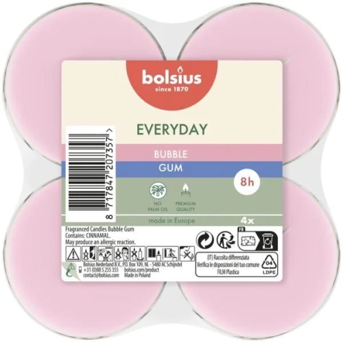 Świeczki Podgrzewacze Maxi  Everyday kpl. 4szt - Guma Balonowa