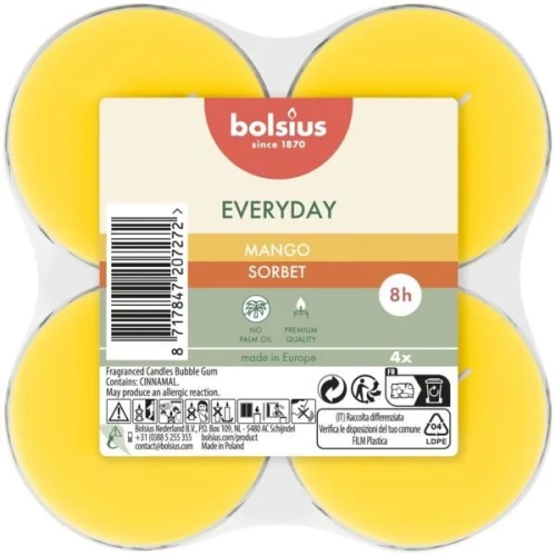 Świeczki Podgrzewacze Maxi  Everyday kpl. 4szt - Mango Sorbet