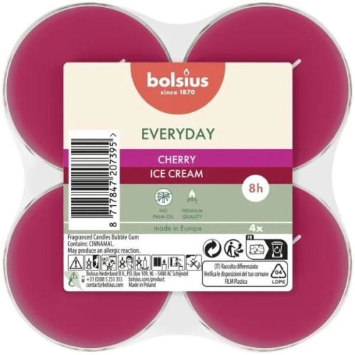 Świeczki Podgrzewacze Maxi  Everyday kpl. 4szt - Lody Wiśniowe