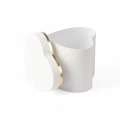 Pudełko Flower Box Papierowy Serce 14,5cm - Biały