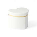 Pudełko Flower Box Papierowy Serce 14,5cm - Biały