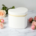 Pudełko Flower Box Papierowy Serce 14,5cm - Biały