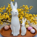 Figurka Zając Ceramiczny 35cm - Biały