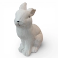 Figurka Zając Ceramiczny 25x17cm - Biały