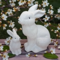 Figurka Zając Ceramiczny 25x17cm - Biały
