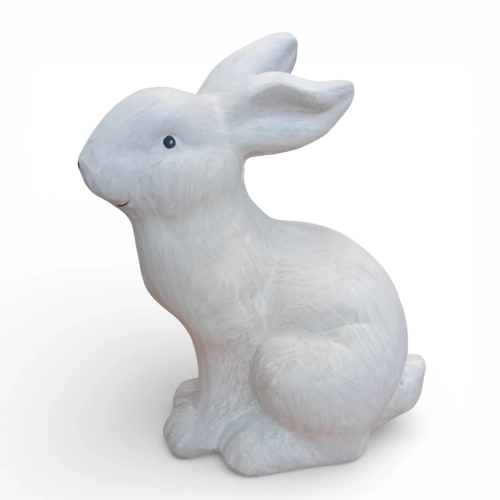 Figurka Zając Ceramiczny 25x17cm - Biały