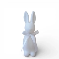 Figurka Zając Wielkanocny Flokowany 30cm - Biały