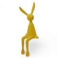Figurka Wielkanocna Zając Siedzący Żółty 91cm