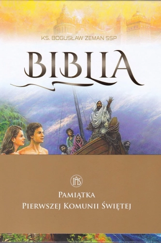 Biblia Ks. Bogusław Zeman Pamiątka I Komunii Świętej A4
