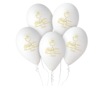 Balony Komunijne Kielich IHS Złoty 30cm kpl. 5szt