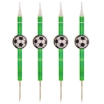 Świeczki Urodzinowe Piłka Nożna 11cm kpl. 4szt