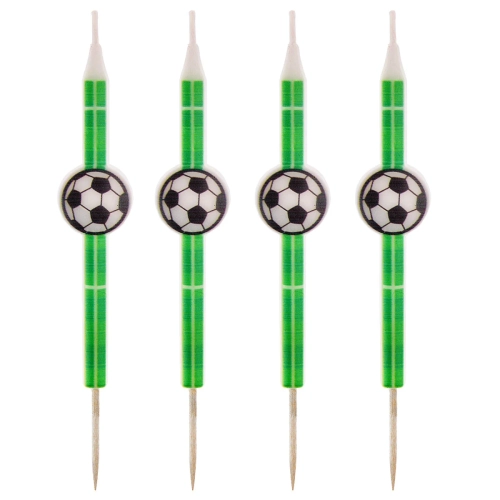 Świeczki Urodzinowe Piłka Nożna 11cm kpl. 4szt