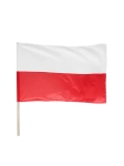 Flaga Polski na Drzewcu 68x110cm
