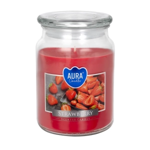 Świeca Zapachowa w Słoiku Duża 500g - Truskawka
