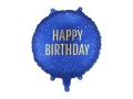 Balon Foliowy Happy Birthday 35cm - Granatowy