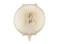 Balon Foliowy Happy Birthday 35cm - Kremowy
