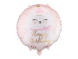 Balon Foliowy Kotek Happy Birthday 35cm 