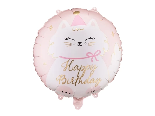 Balon Foliowy Kotek Happy Birthday 35cm 