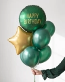 Balon Foliowy Happy Birthday 35cm - Zielony