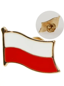Przypinka Metalowa Flaga Polski 1,5x2,5cm