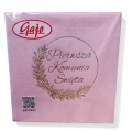 Serwetki Komunijne Złoty Nadruk Gajo 33x33cm kpl. 20szt - wzory