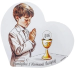 Obrazek Pamiątka I Komunii Św. Chłopiec Serce 20x17cm