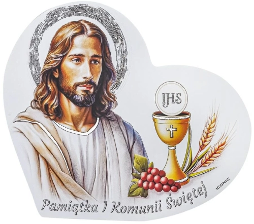 Obrazek Pamiątka I Komunii Św. Jezus Serce 20x17cm