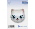 Balon Foliowy Kotek 51x55cm - Biały