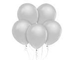 Balony Lateksowe Srebrne Metaliczne 30cm kpl. 10szt
