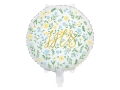 Balon Foliowy I Komunia Święta IHS/Kwiaty 35cm