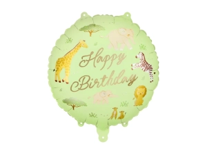 Balon Foliowy Happy Birthday Safari 35cm