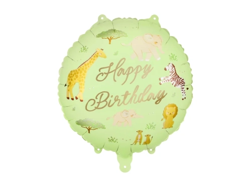 Balon Foliowy Happy Birthday Safari 35cm