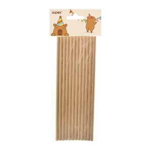 Słomki Papierowe Kraft Kapibara 20cm kpl. 12szt Natural