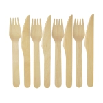 Sztućce Drewniane Natural Kapibara 15cm 8 Elementów